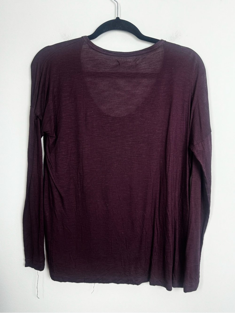 MADEWELL | Slouchy Lightweight Long-Sleeve Scoop Neck Top in Plum Women’s Size S - Picture 7 of 7